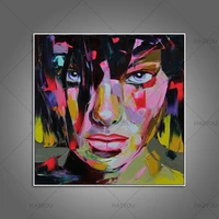 100 handmade palette knife oil painting portrait palette knife face oil painting on canvas wall art picture for room decortion