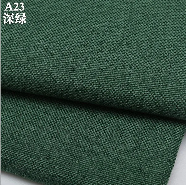 dark green Однотонная хлопчатобумажная льняная ткань для лоскутного шитья/шитья своими руками/скатерти для дивана/покрывала мебели/счетчики подушек - Цвет: dark green