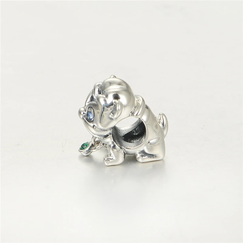 Женский браслет из серебра 100% пробы с тигровыми бусинами и голубыми глазами |