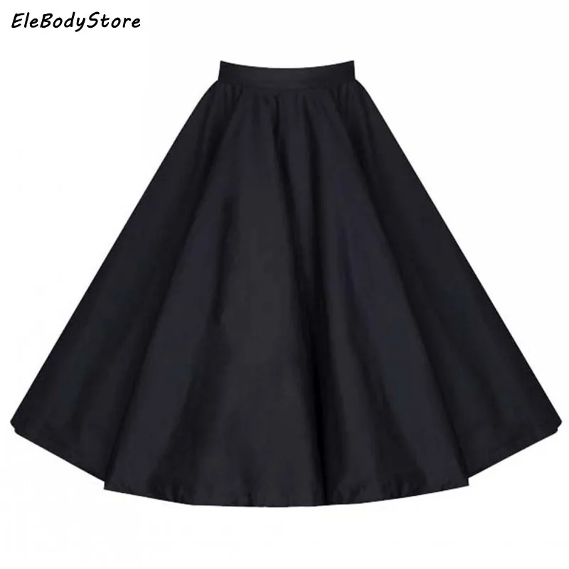 2018 Новая модная черная юбка женская с высокой талией плюс размер цветочный принт