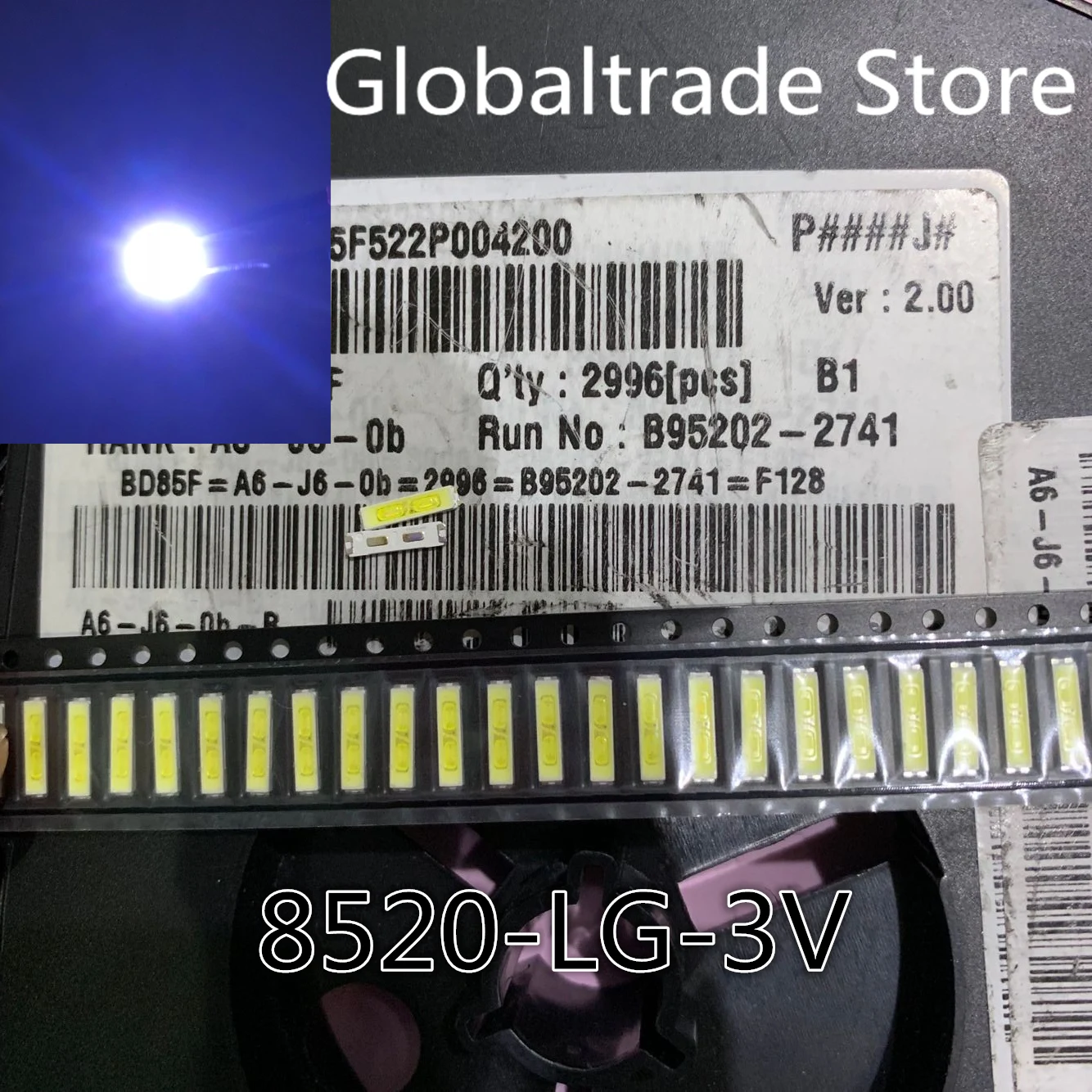 120 шт. для LG SMD 8520 LED Innotek светодиодная подсветка 0 5 Вт 3 в холодный белый 50 55 лм