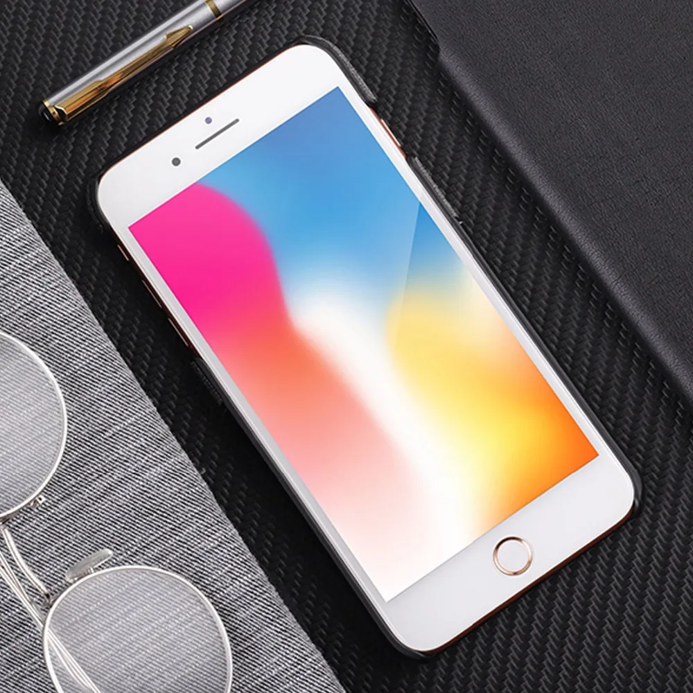 Модная чехол для iPhone 7 8 Ultra Slim Canvas сращивания искусственная кожа держатель карт