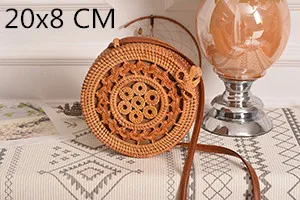 Hollow Bow 20x8cm Пляжные сумки из ротанга, новинка, летние соломенные сумки, сумочки ручной работы, женские сумки через плечо, тканые сумки в стиле бохо - Цвет: Hollow Bow 20x8cm