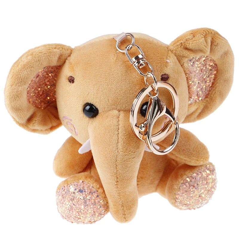 

1PCS 10cm Cute Dumbo Stuffed Animal Plush Toy Small Pendant Lovely Mini Cartoon Elephant Doll Presents For Children Key Chain