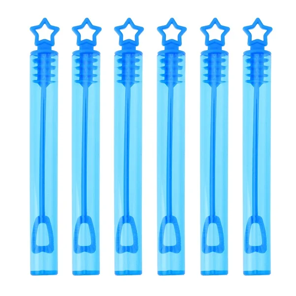 6pcs blue star 6/12 шт пустые бутылки для мыльных пузырей одежда для свадьбы, дня рождения детский игрушечный детский душ производитель пузырей, флисовая верхняя одежда для детей, весело пузырь игрушка - Цвет: 6pcs blue star