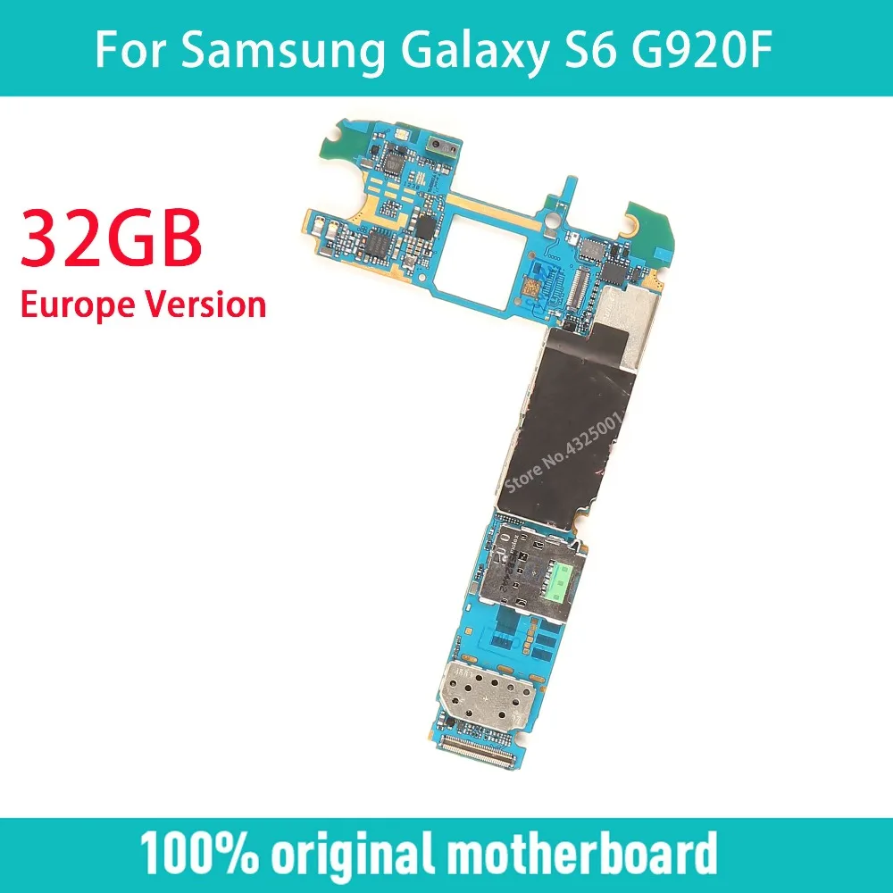 Оригинальный G920F разблокированная основная материнская плата 32 Гб Замена для