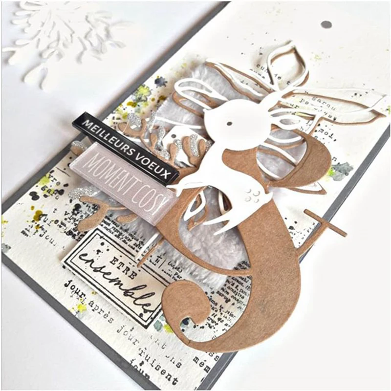 Мой маленький Лисий Медведь Олень металлические штампы трафареты для рукоделия