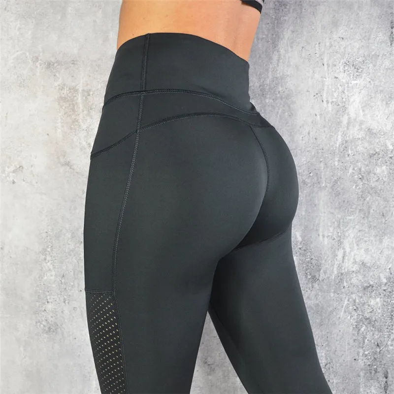 Kaminsky/Лидер продаж черные пикантные сетчатые леггинсы женские удобные эластичные