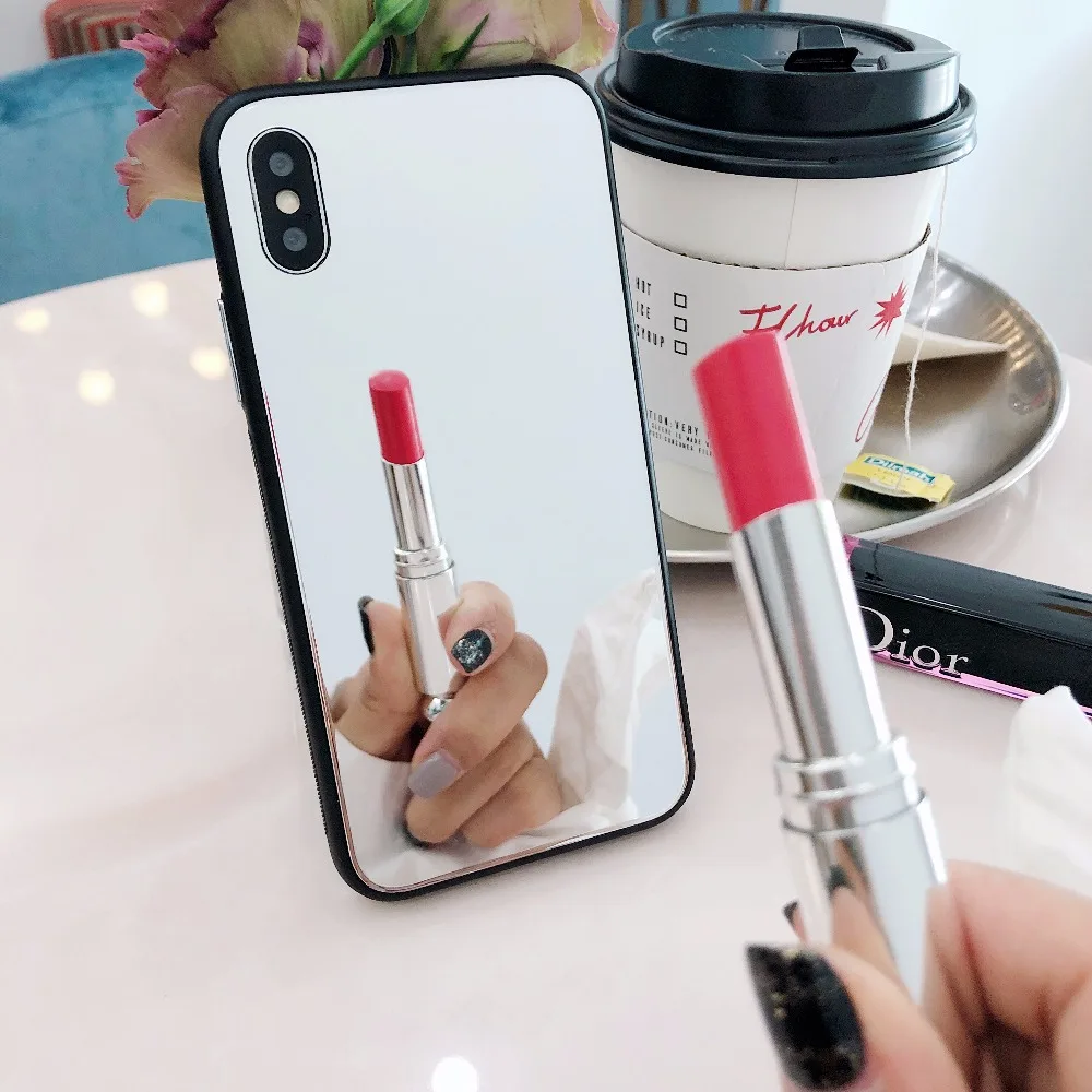 Закаленное Стекло чехол для samsung note 8 Galaxy S8 S9 Plus Роскошные Ясно Зеркало Обложка huawei