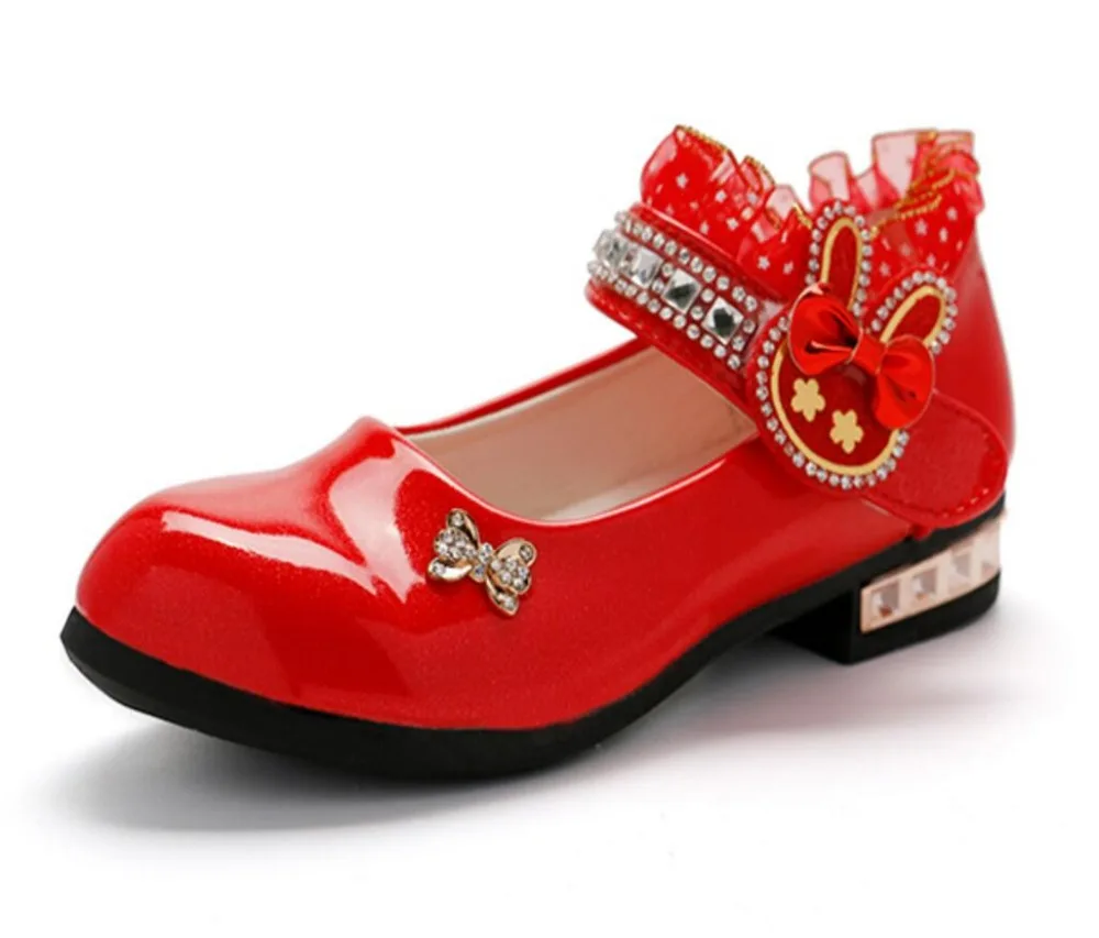 

Top Fashion Female Child Patent Leather Shoes Spring Autumn Primary School Students High-heeled Princess Girls Toddler Shoes