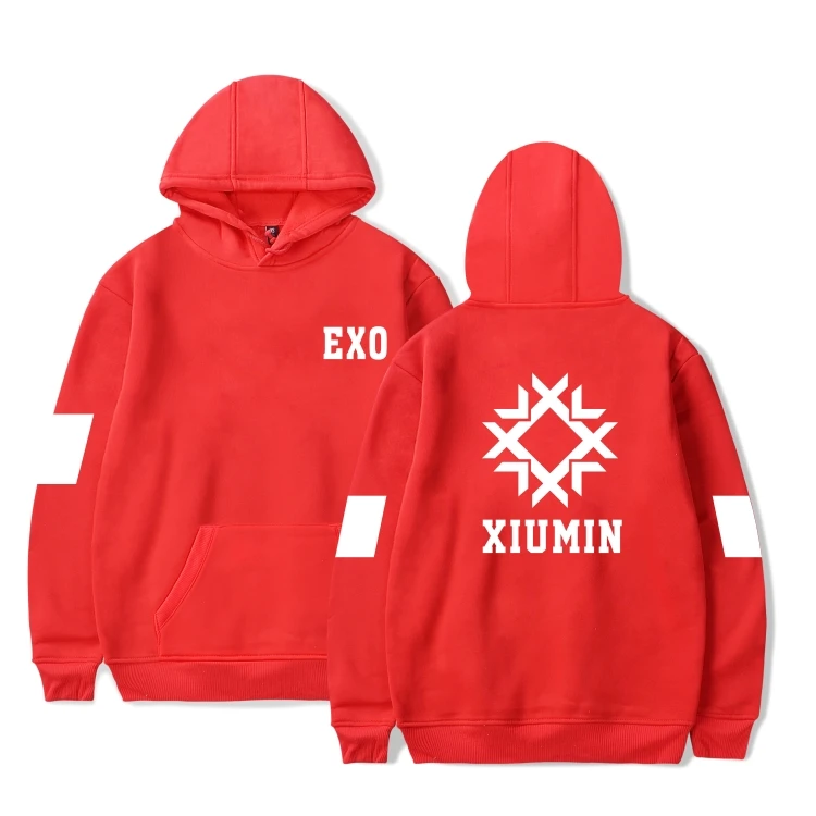 Толстовка EXO с логотипом участника Harajuku Женская толстовка осенняя Модная