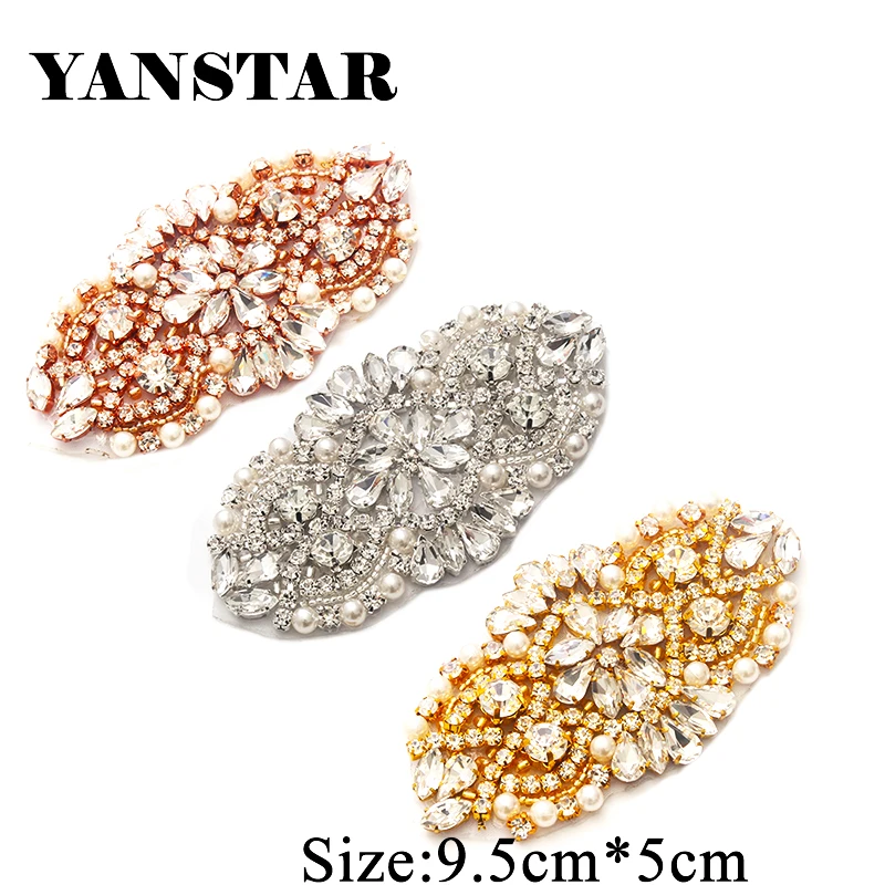 YANSTAR(10pcs) Wholesale Bridal Sash Rhinestone Applique Accessory For Wedding Dress Belt DIY Gown YS865 | Дом и сад