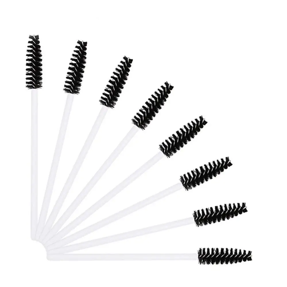 100Pcs Disposable Mascara Wands Eyelash Extension Brush Applicator Spoolers Eye Lashes Cosmetic Cleaning Brush 5 Colors - Handle Color: black