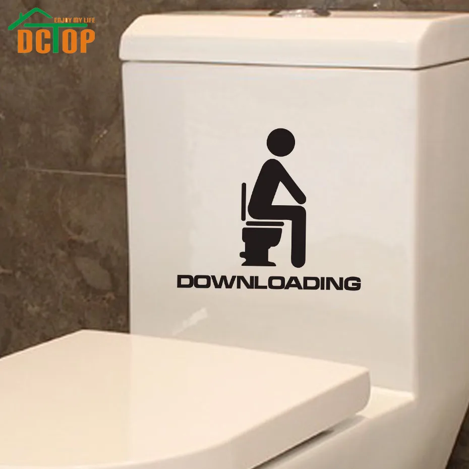 Загрузка туалетной ванны виниловая наклейка на стену Съемная Цитата надпись