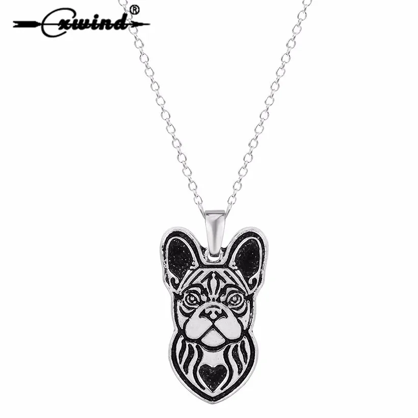 Модное ожерелье с французским бульдогом Cxwind винтажное женское животными подарок