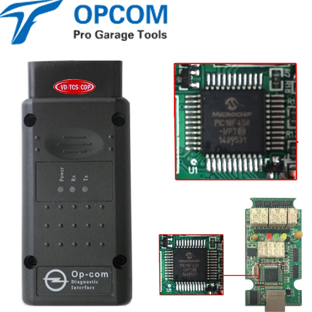 OPCOM с чипом PIC18F458 V1.70 Профессиональный диагностический инструмент V2014 OP-COM
