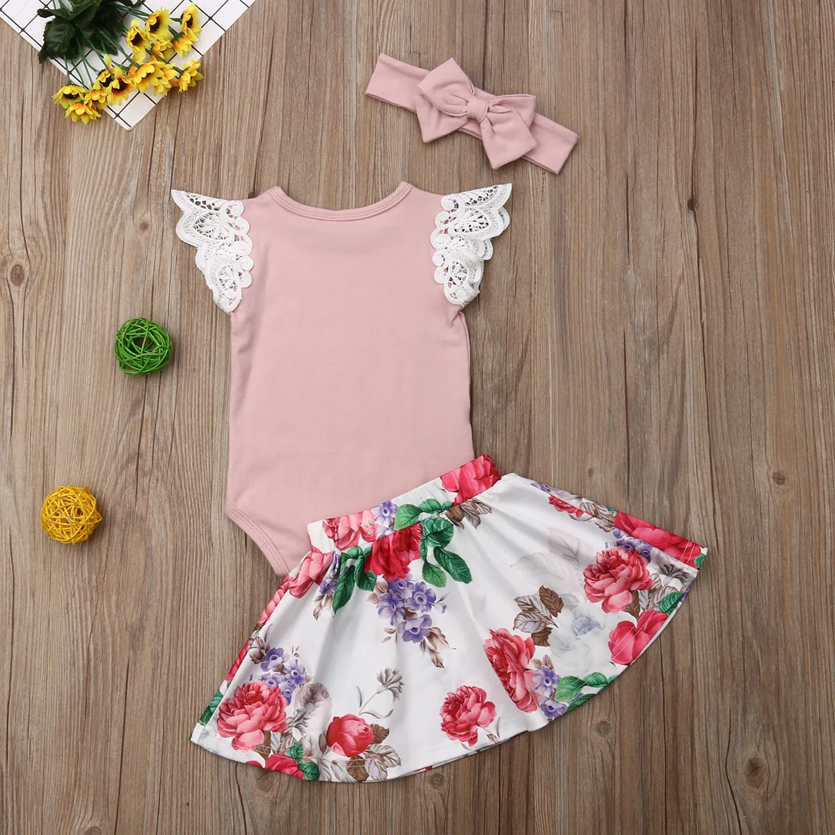 Для детей от 3 до 6 месяцев Одежда для новорожденных и маленьких девочек комплект