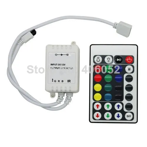 100 шт./лот 28 клавиш rgb инфракрасный светодиодный контроллер DC5V 12В-24В для 5050/3528