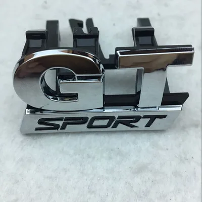 5X ABS Chrome GT SPORT передняя решетка эмблема для Volkswagen VW Polo Golf Passat B5 Touran Bora Стайлинг