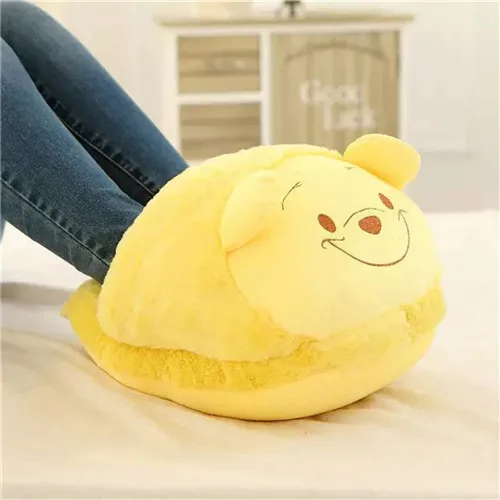 Dog 1 шт., милая теплая зимняя плюшевая домашняя обувь Kawaii с изображением героев мультфильмов для взрослых, Льва, мыши, собаки, обезьяны - Цвет: Dog
