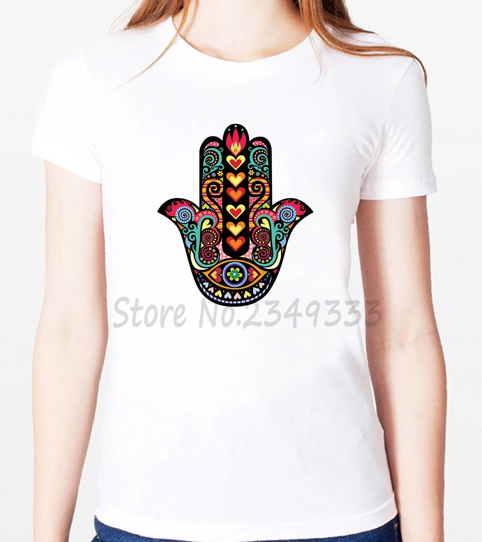 Футболка hamsa женская с цветным принтом модал Повседневная Свободная смешная