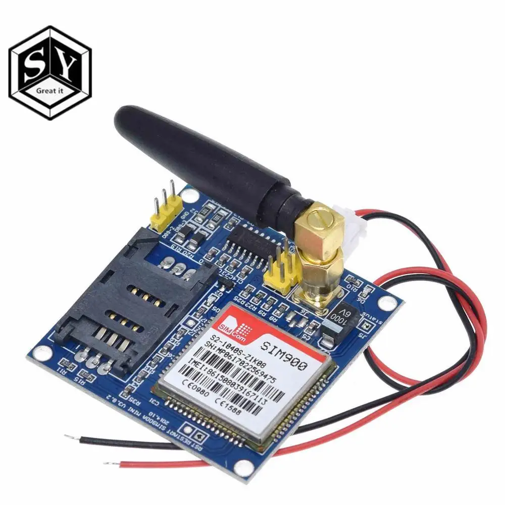 GREAT IT SIM900A SIM900 MINI V4.0 беспроводной модуль передачи данных GSM GPRS комплект с антенной C83 - Цвет: SIM900