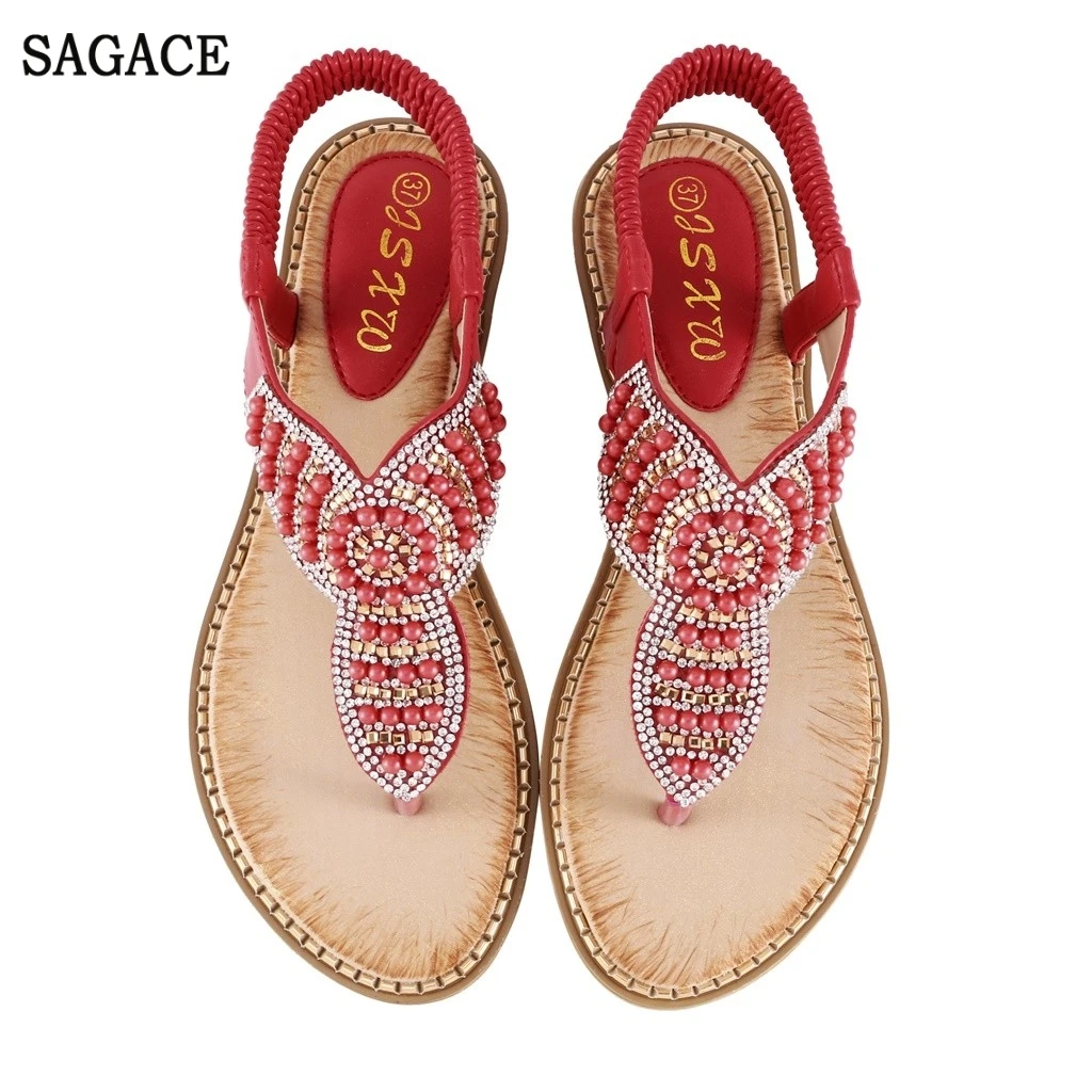 SAGACE женская обувь для девушек на танкетке со стразами плоской подошве с