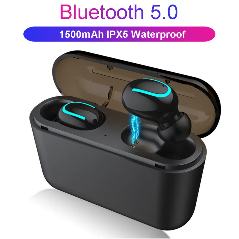 Водонепроницаемая Bluetooth-гарнитура IPX5 Беспроводные спортивные стереонаушники 5 0