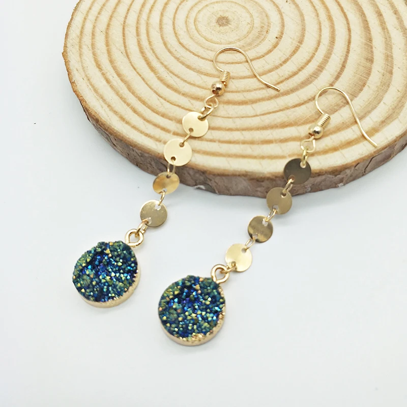 Youga new fashion female drop earrings gold chic copper dangle ore original design bohemian jewelry gift | Украшения и аксессуары