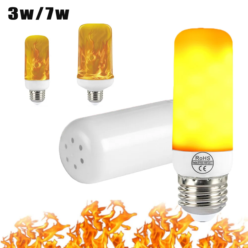 Лампа мини E27 3/4 режимов факел пламя свет эффект огня сад фестиваль романтическое