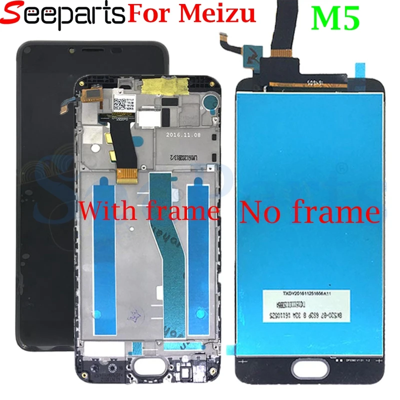 

ЖК-дисплей для Meizu M5 с рамкой M611D, M611Y, M611A, 5,2 дюйма, для MEIZU M5 mini, M611h + Инструменты
