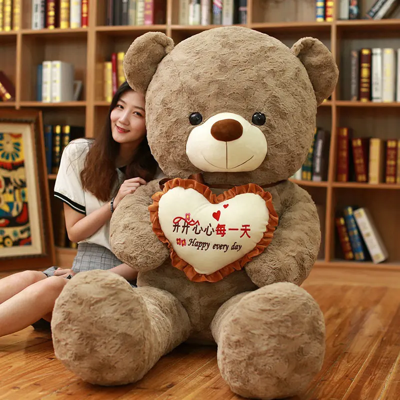 1 шт., большой плюшевый мишка I Love You, мягкая игрушка с сердечком, подарок на день Святого Валентина, День рождения, Рождество для девочек - Цвет: 25