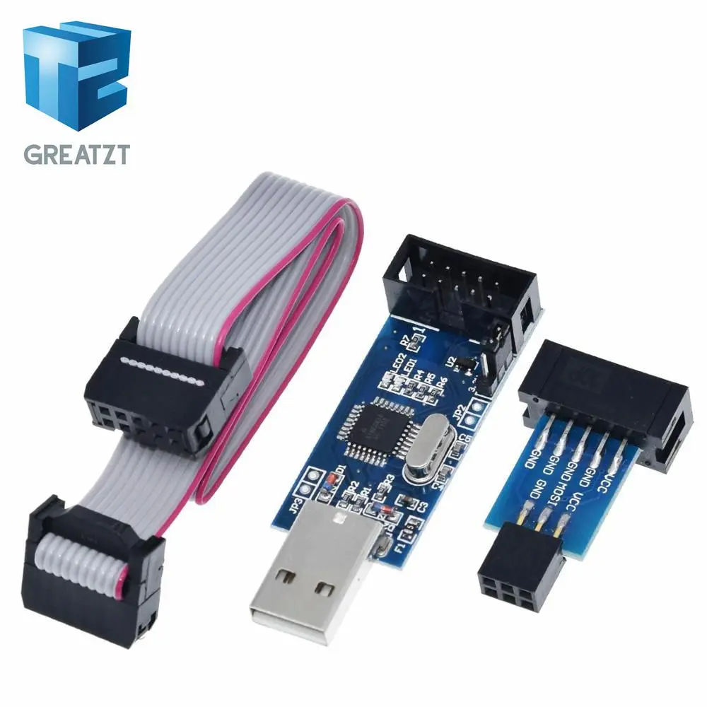 1LOT New USBASP USBISP AVR Programmer USB ISP ASP ATMEGA8 ATMEGA128 Support Win7 64K|avr programmer|usb ispisp programmer |