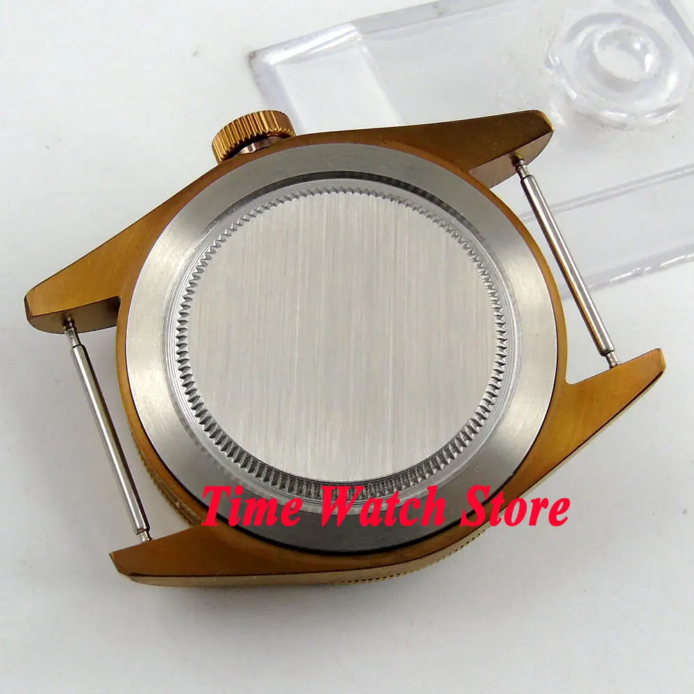 41 мм Бронзовая рамка часы с сапфировым стеклом чехол подходит для MIYOTA 8215 821A 8205
