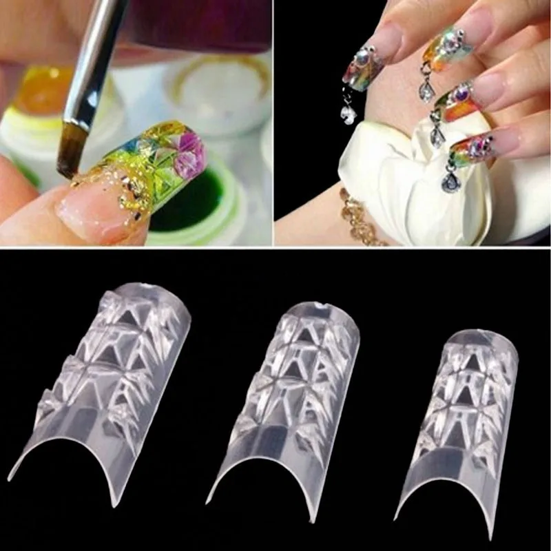 Профессиональная 500 шт новая Прозрачная глазурь подделка для ногтей модные