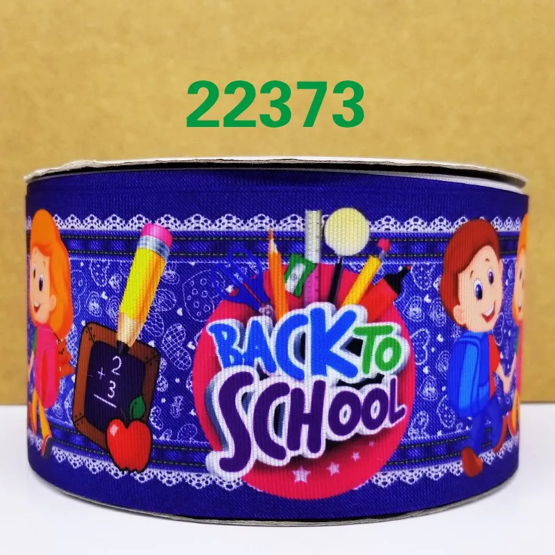 22373 50 ярдов обратно в школу напечатанные grosgrain ленты 22364 - Цвет: 22373