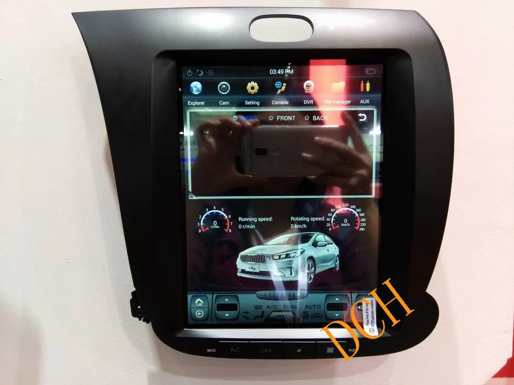 10,4 ''Тесла стиль Android 8,1 автомобильный DVD gps навигатор для KIA K3 cerato forte 2013 авто ручной AC px6 carplay