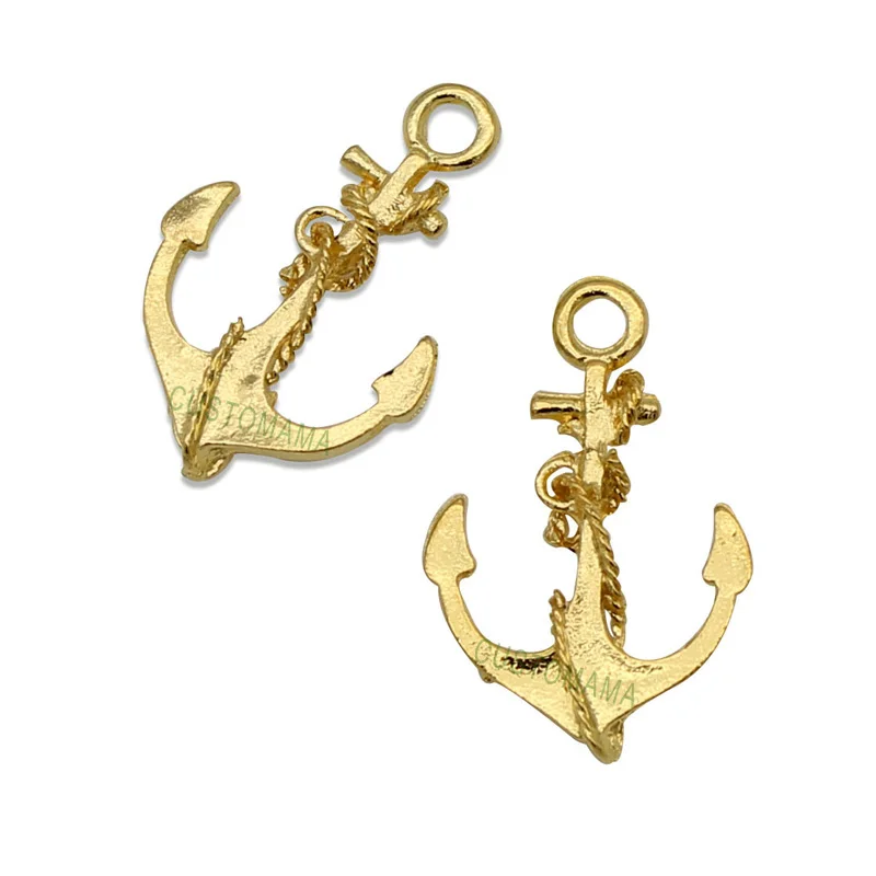 

70pcs-Gold Tone 2 Sided Sailing Nautical Charms Pendant 26x18mm