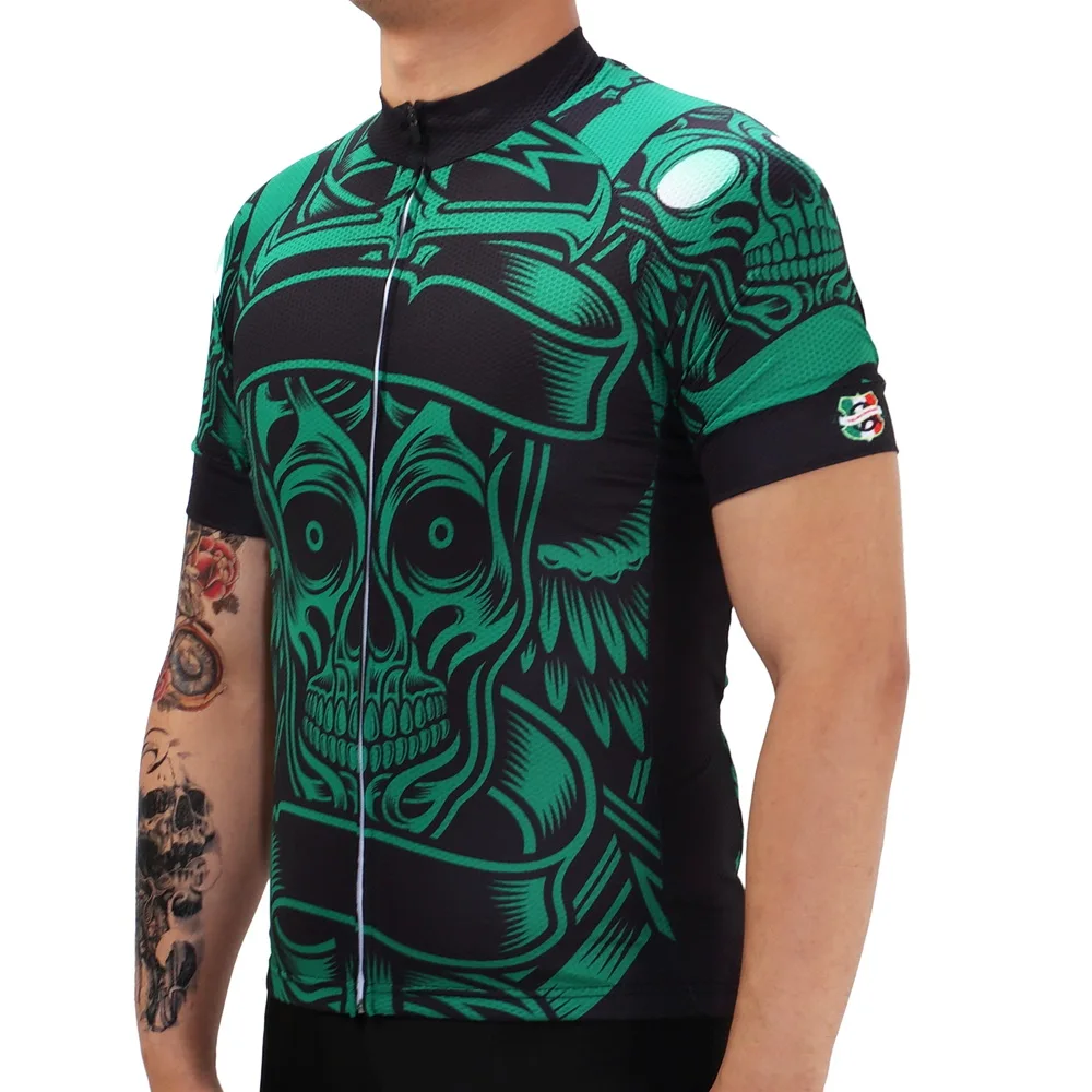 Бренд зеленый человеческий скелет гоночный велосипед одежда для велоспорта Pro Team