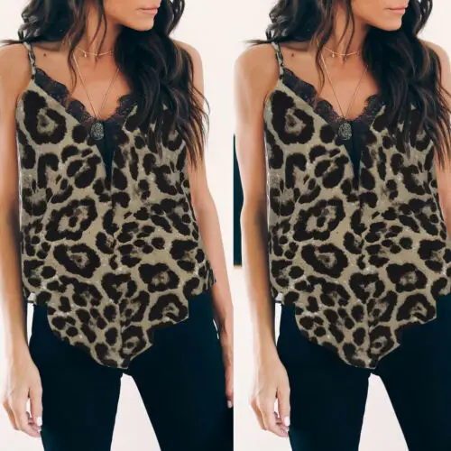 UK Women's Lace Vest Tank Top Cami Camisole Summer Strappy Sexy Blouse Shirt | Женская одежда