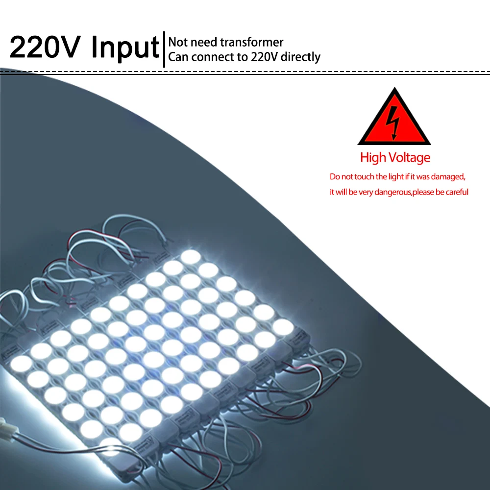 Светодиодный модуль SMD 220 2835 в 6 светодиодов IP65 водонепроницаемый инъекционный