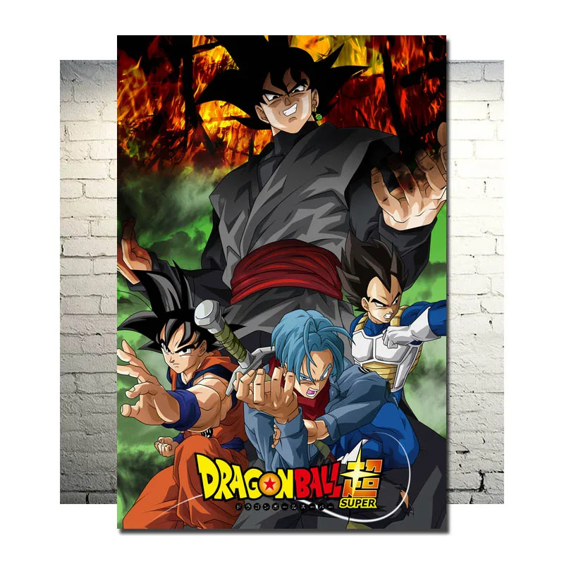 Драконий шар Z-Goku боевое японское аниме Искусство Шелковый Холст плакат 13x20 32x48 дюймов настенные картины(нажмите, чтобы увидеть больше)-006 - Цвет: click