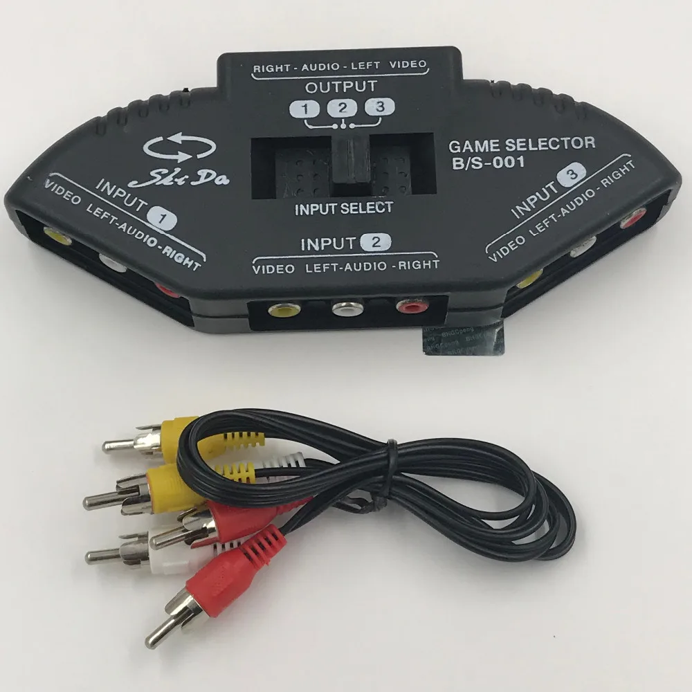 3 видеоустройства к 1 ТВ приставке AVBox RCA вход выход многофункциональная коробка