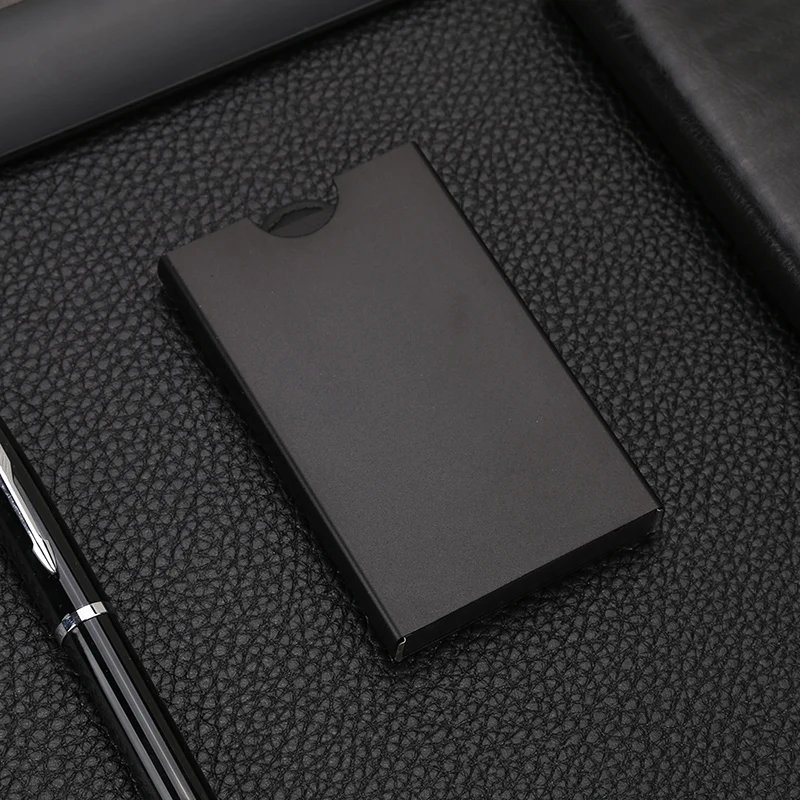 QOONG 2018 RFID Blocking Men Women Wallets Card Case Automatic Pop Up ID Credit Holder Pull-Down Cardholder KH1-028 |