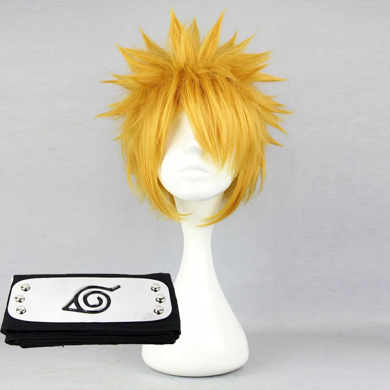 Парик Наруто для косплея удзумаки реквизит Хэллоуина Короткие искусственные