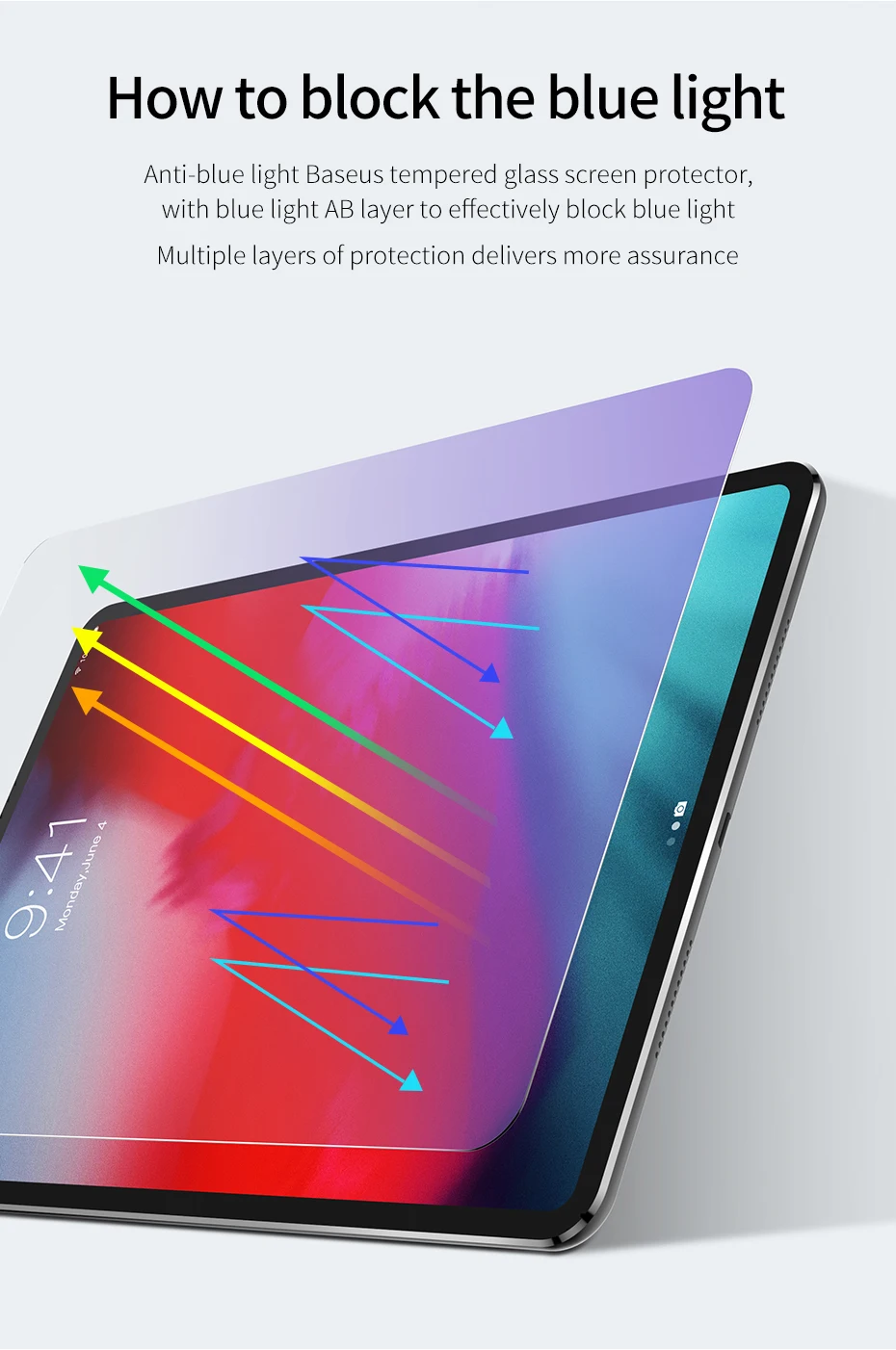 Baseus 0,3 мм закаленное стекло для iPad Pro 12,9 для iPad Pro 11 противоударный ультра тонкий защитный чехол для экрана для Apple iPad