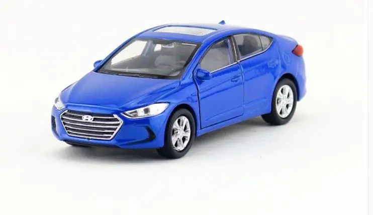 Высокая имитация hyundai Elantra, 1:36 Масштаб сплава оттяните назад модель игрушки, литые под давлением металлические модельные игрушки, 2 открытые двери