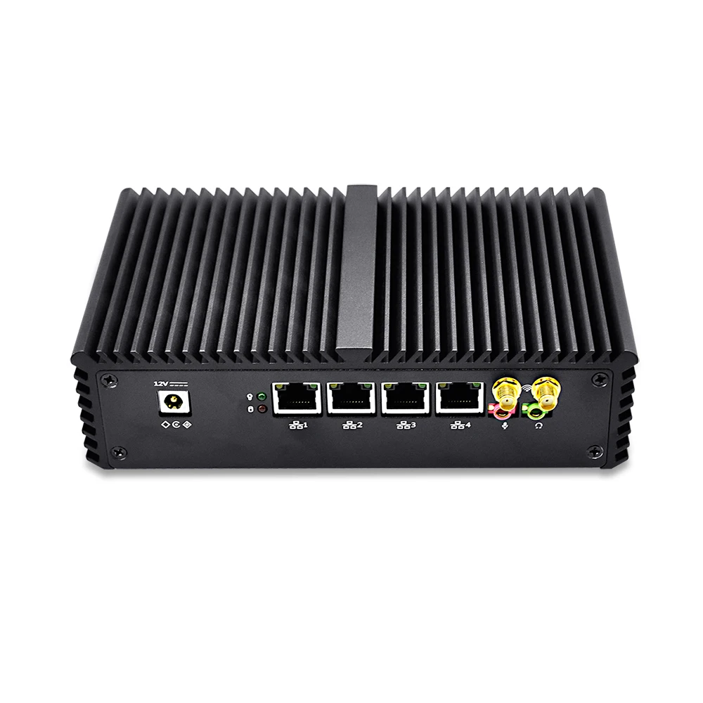 Мини-ПК QOTOM Core I5 5200U поддержка 4 LAN Linux роутер безflanless мини-компьютер Wi-Fi для