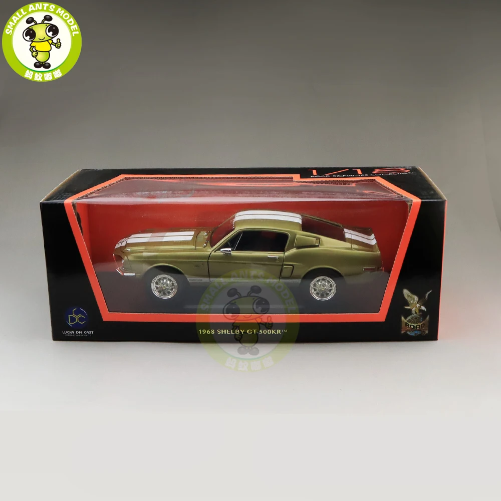 1/18 1968 Ford Shelby Mustang GT-500KR дорожный знак литая модель автомобиля игрушки для мальчиков и девочек подарок