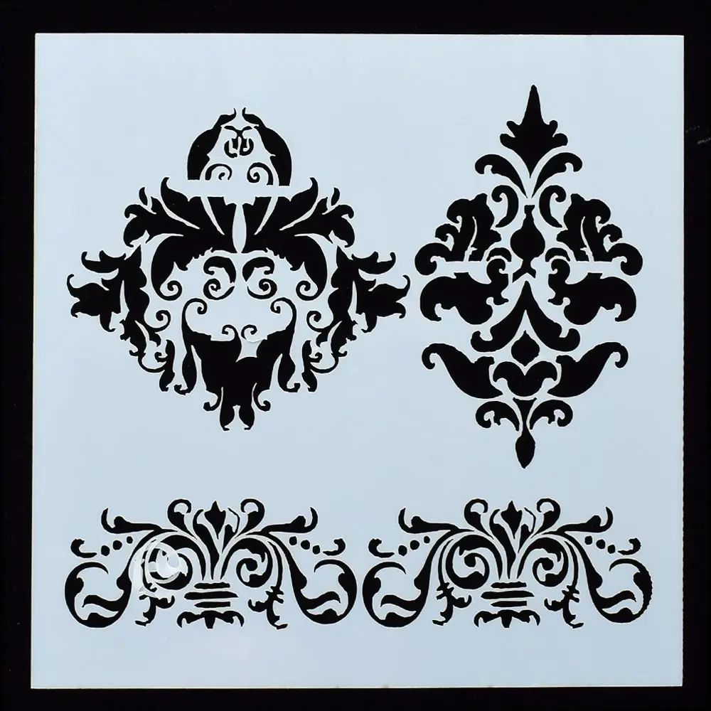 1 шт. трафарет многоразового использования в форме короны и цветка Аэрограф